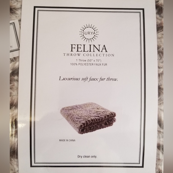 ANIMAL PRINT FELINA FAUX FUR LUXURY THROW - 50" X 70" - BRAND NEW!! - Picture 2 of 6